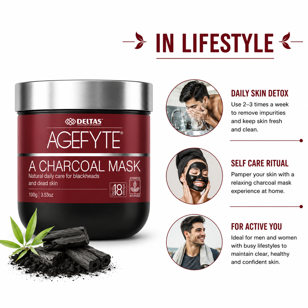 Agefyte A Charcoal Mask 100g