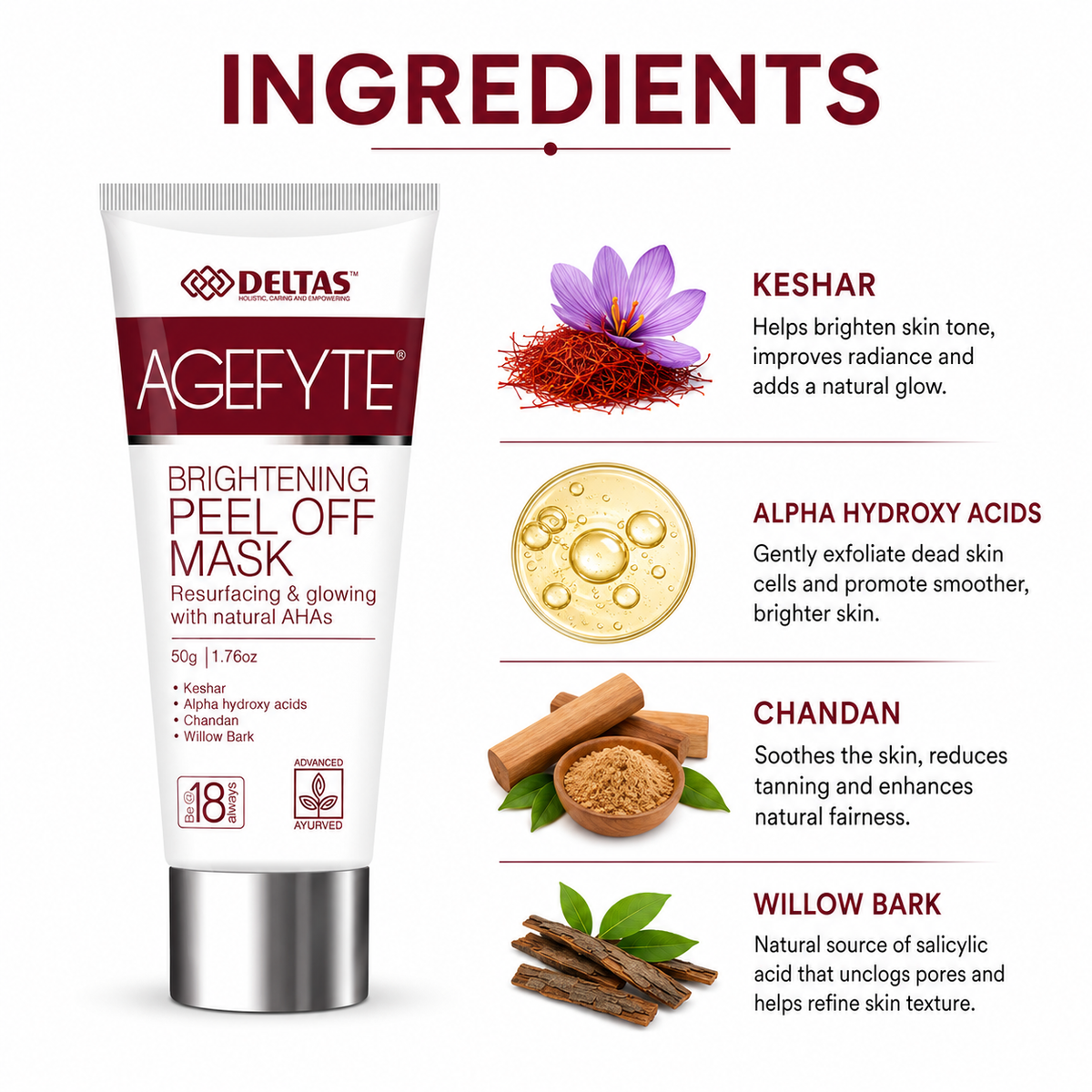 AGEFYTE Brightening Peel-Off Mask | 50g