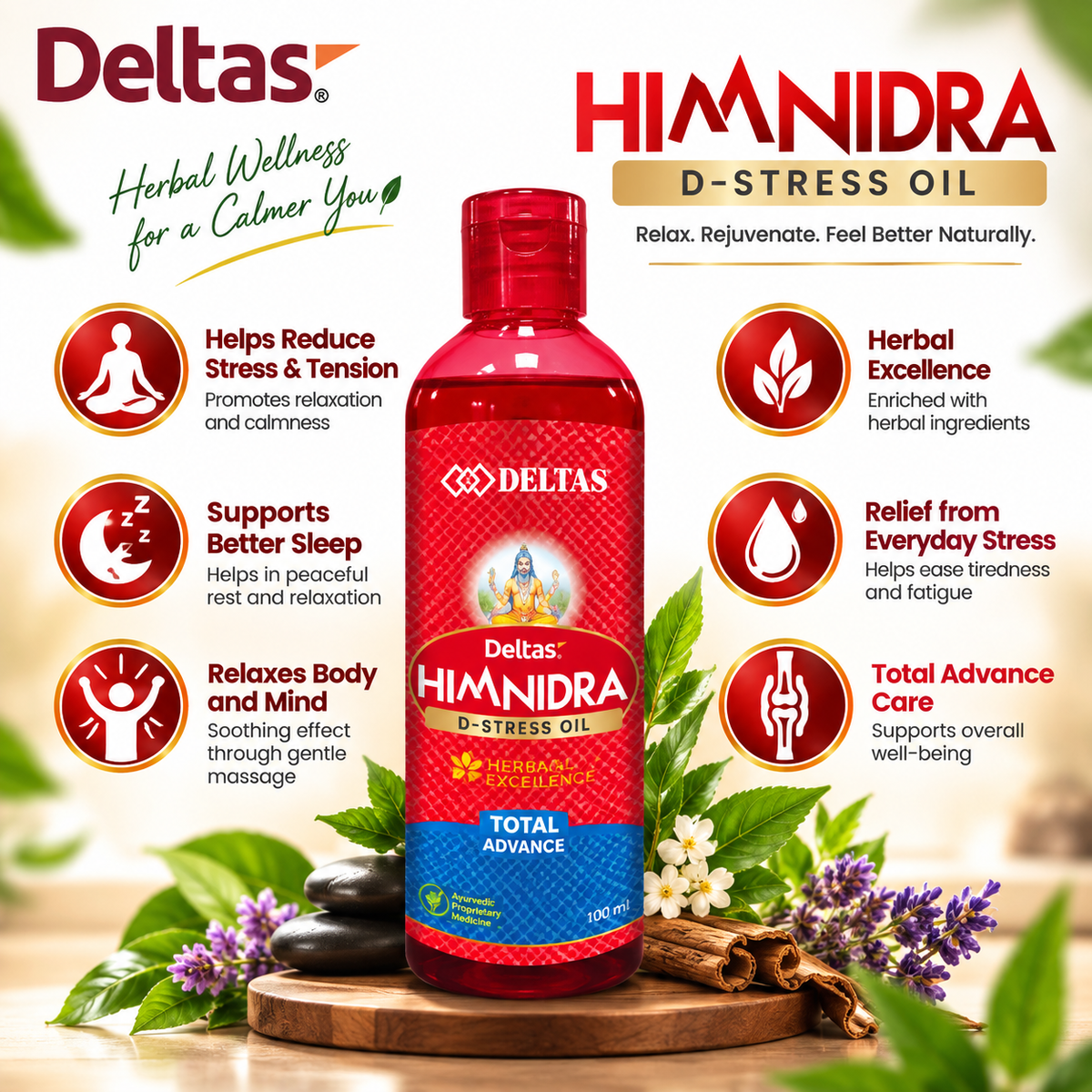 Himnidra D-Stress Oil | 100ml