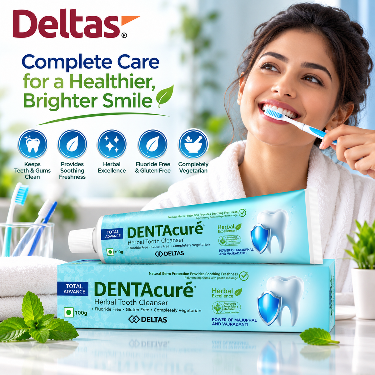 DENTAcure Herbal Tooth Cleanser | 100g