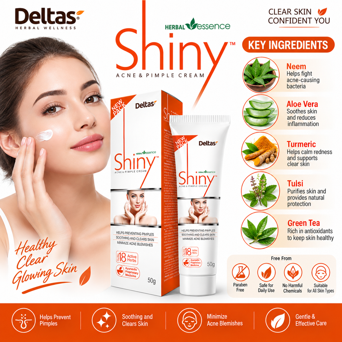 Shiny Acne & Pimple Cream | 50g