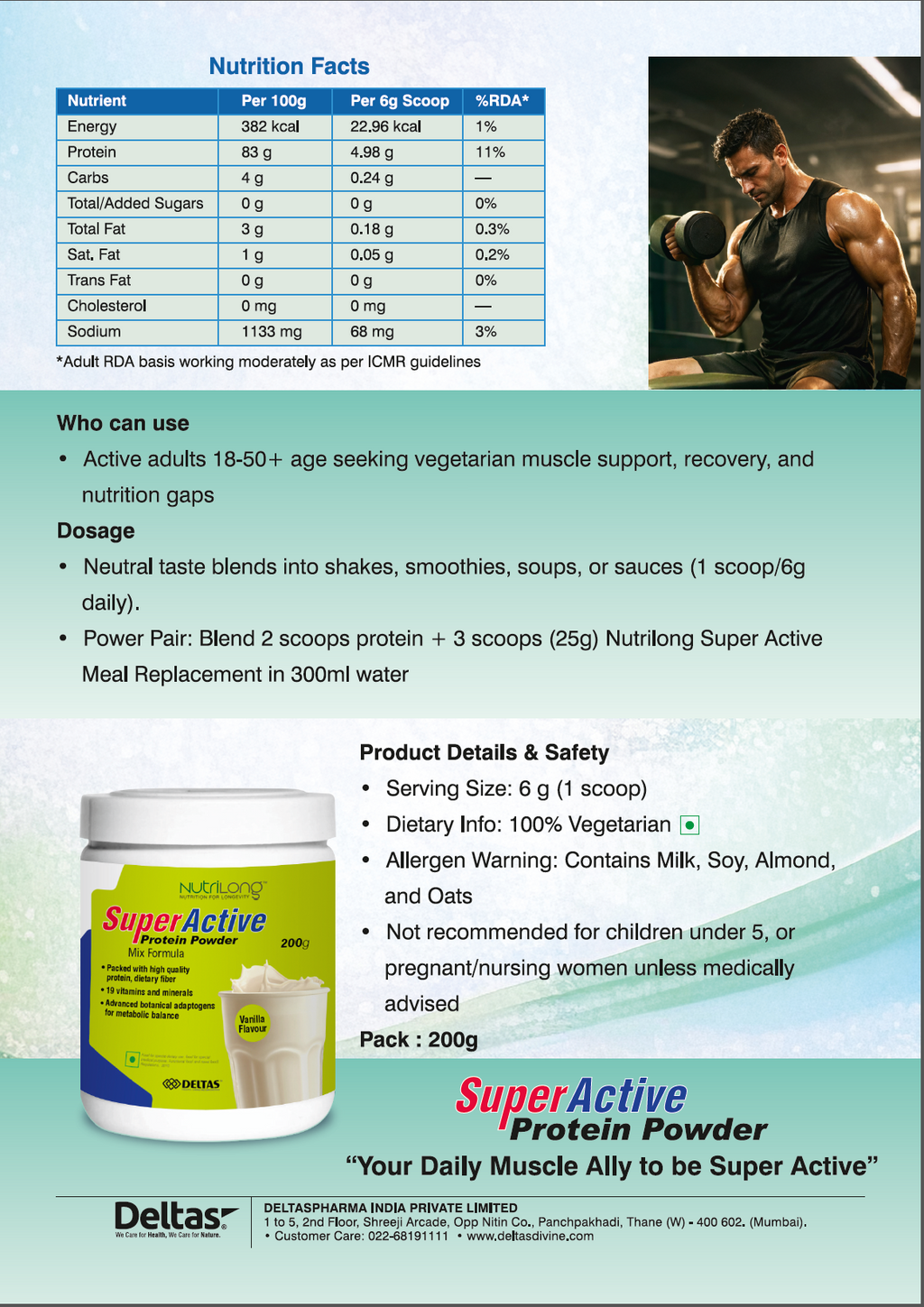 Nutrilong Super Active Protein Powder 200g