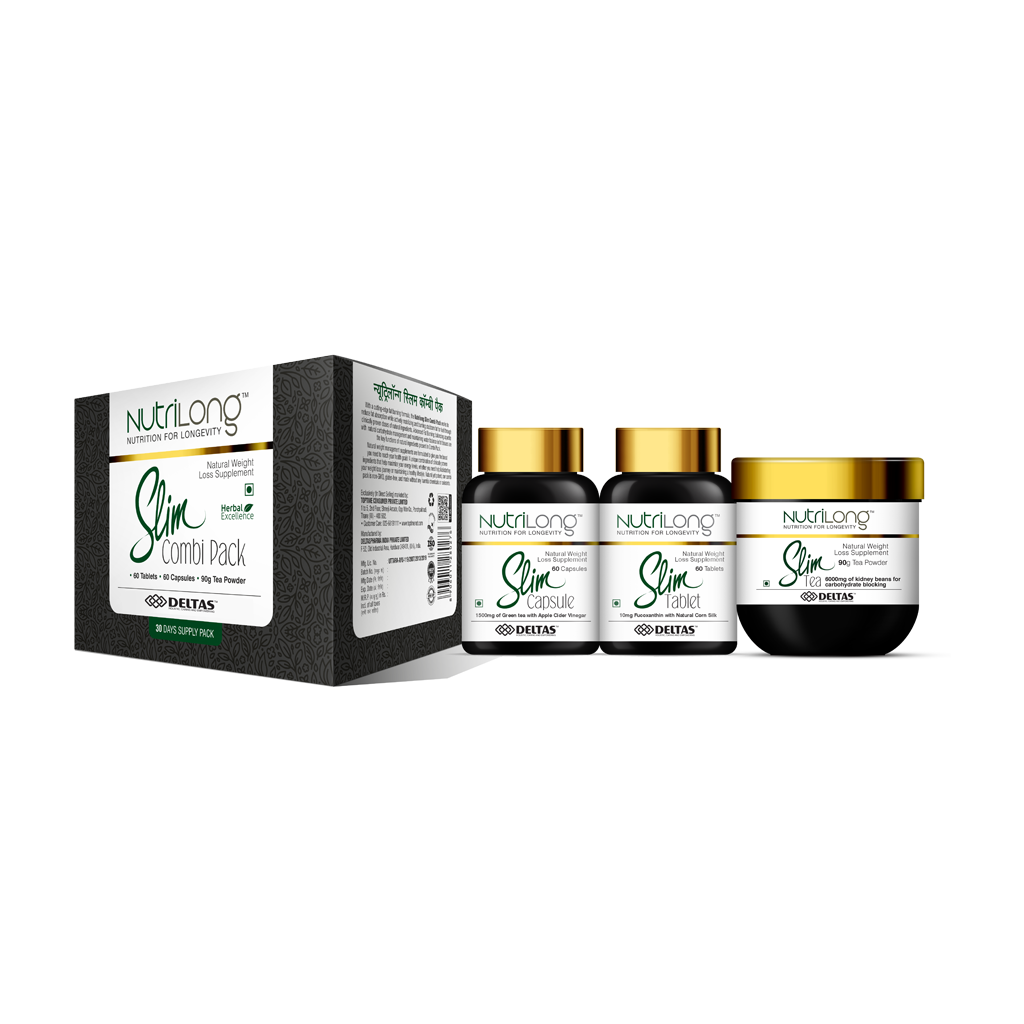 Nutrilong slim Combi Pack |60tabs |60caps |90g Tea Powder