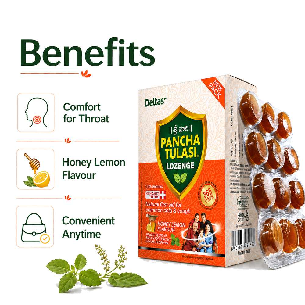Shri Hari Pancha Tulasi Lozenge | 12×5 lozenges